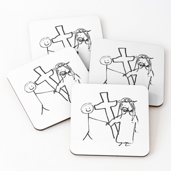 Item preview, Funny Jesus Doodle - Jesus and the Stick Man designed and sold by The Sticker Bureau.
