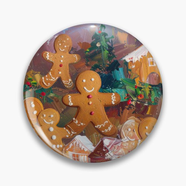 Item preview, Gingerbread Christmas Scene in Acrylic Style designed and sold by yara.lahdo.