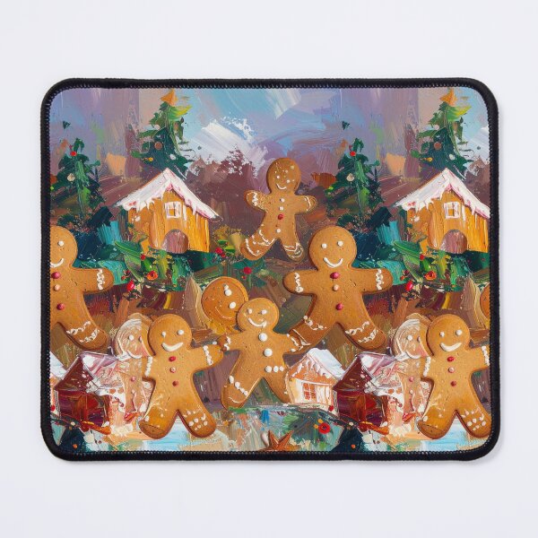 Item preview, Gingerbread Christmas Scene in Acrylic Style designed and sold by yara.lahdo.