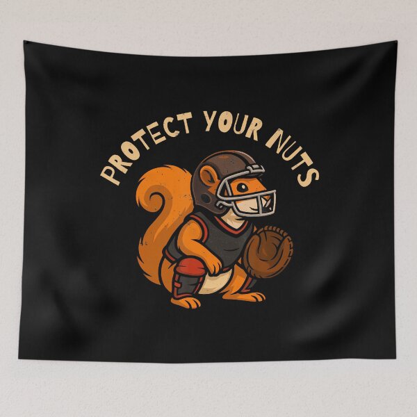 Item preview, Squirell Baseball Catcher Player Joke Tee Protect Your Nuts designed and sold by DesireeAngela1.