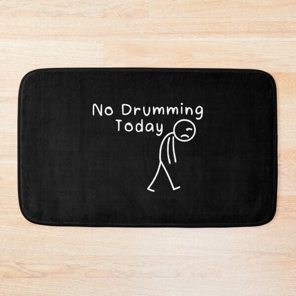 Item preview, No Drumming Today Funny Drummers Sad Stickman Music Rock designed and sold by JosephineEdith1.