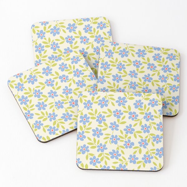 Item preview, Retro Blue Daisy Floral designed and sold by RetroMaggie.