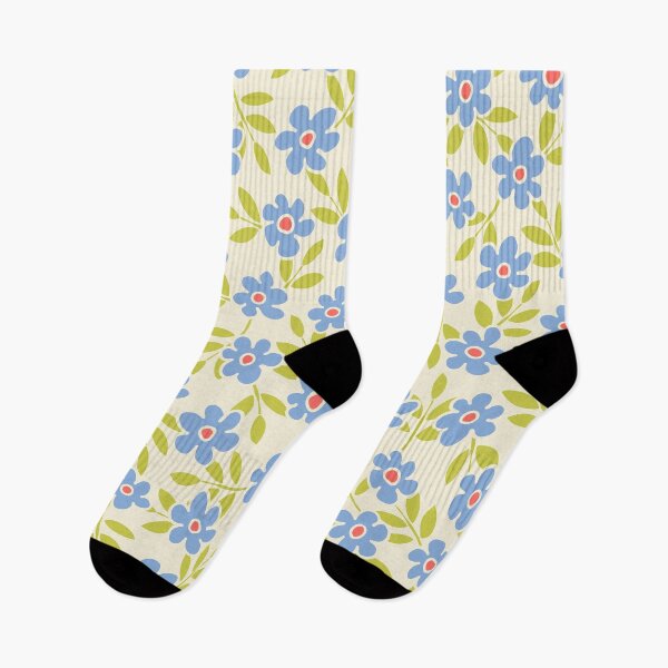 Item preview, Retro Blue Daisy Floral designed and sold by RetroMaggie.