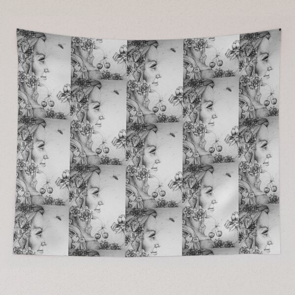 Item preview, Floral Reverie – Surreal Botanical Woman in Ink designed and sold by Flower Magic .