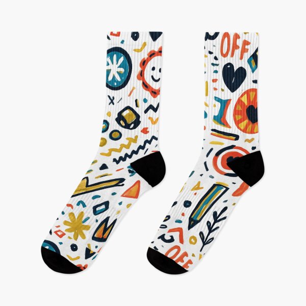 Item preview, Vibrant Abstract Doodles and Symbols Artwork for Creative, Playful, and Colorful Visual Content designed and sold by KanDa-Shop.