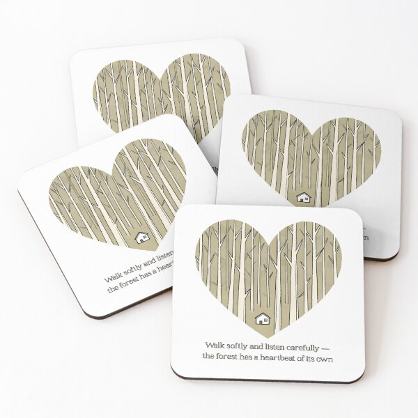 Item preview, Forest Heartbeat Minimalist Nature Illustration designed and sold by Anastasiia Yurevych.