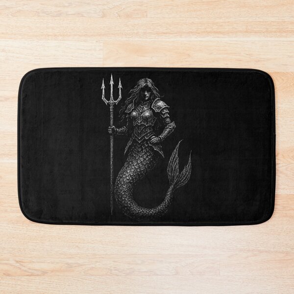 Item preview, Armored Mermaid Warrior – Dark Gothic Fantasy Illustration designed and sold by Mortisigil.