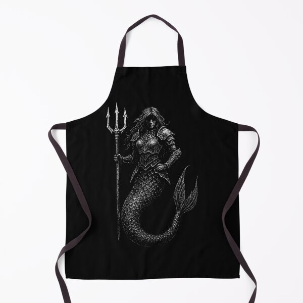 Item preview, Armored Mermaid Warrior – Dark Gothic Fantasy Illustration designed and sold by Mortisigil.