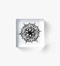 Pen Ink Series: Mandala 2 Acrylic Block