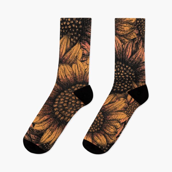 Item preview, Amber Sunflower Bloom – Vintage Botanical Pattern designed and sold by Flower Magic .