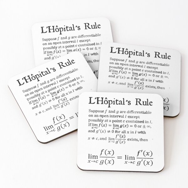 Item preview, Nerdy Vintage L'Hopital's Rule Math Science Teacher Black Text designed and sold by MathWare MathClips.