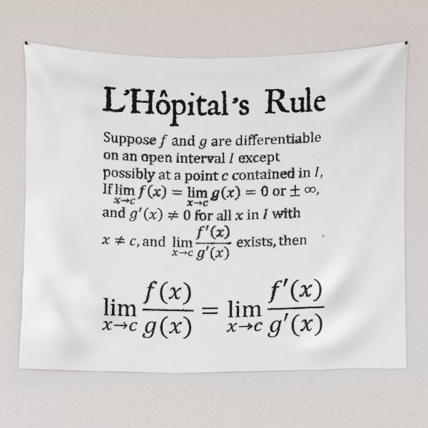 Item preview, Nerdy Vintage L'Hopital's Rule Math Science Teacher Black Text designed and sold by MathWare MathClips.