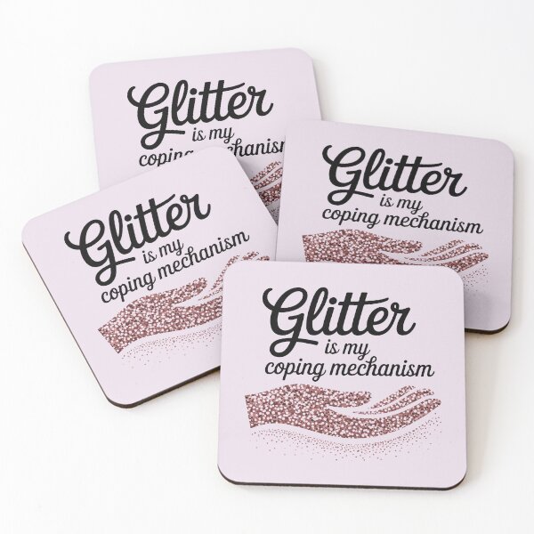 Item preview, Glitter Is My Coping Mechanism Stylized Hand Sparkle Design designed and sold by SplashTastic.