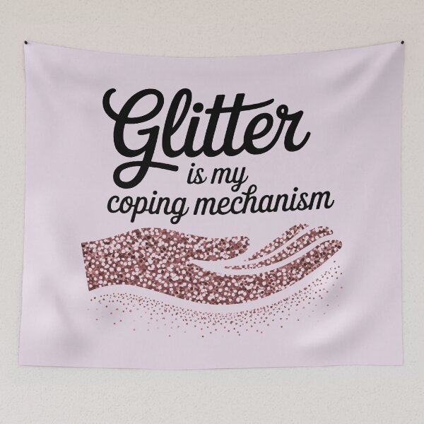 Item preview, Glitter Is My Coping Mechanism Stylized Hand Sparkle Design designed and sold by SplashTastic.