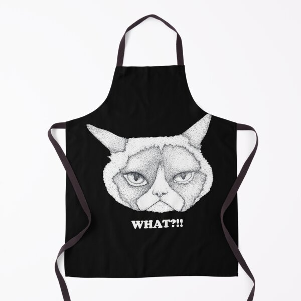 Item preview, Stippled Grumpy Cat – WHAT?!! Sarcastic Meme Art designed and sold by Flower Magic .