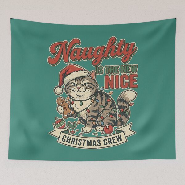 Item preview, Naughty is the New Nice Christmas Crew - Grumpy Cat Holiday designed and sold by AwesomeBeyondLimits.
