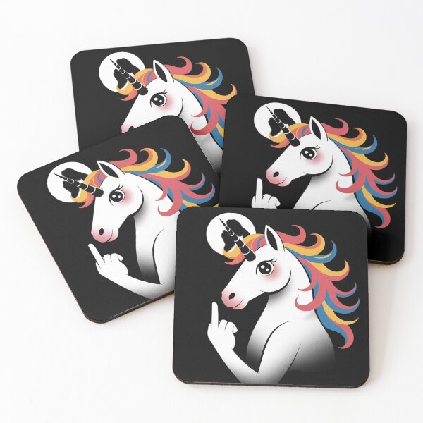 Item preview, Crude Humor Funny Unicorn Middle Finger Sarcasm Adult Fun designed and sold by MyzoToyota.