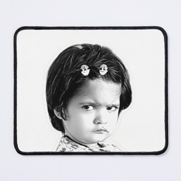 Item preview, Serious Cute Kid – Bold Black & White Portrait Art designed and sold by Velora_art01.