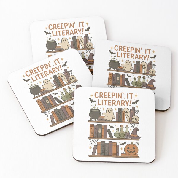 Item preview, Creepin’ It Literary – Cute Halloween Book Lover Sticker designed and sold by inkoutninja.