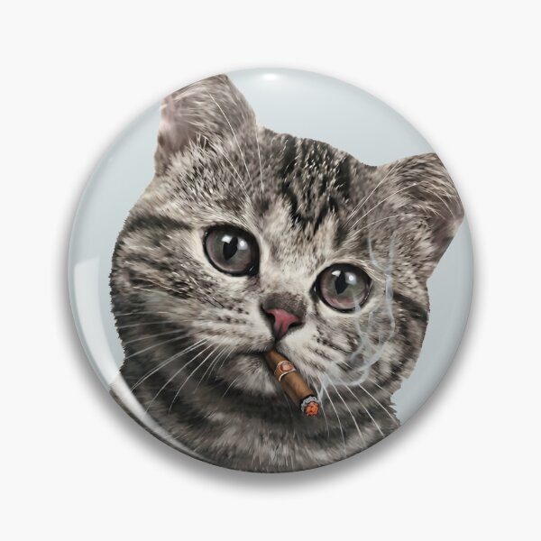 Item preview, Gangster Kitten with Cigar - Funny Cat Pet Lover Art designed and sold by AwesomeBeyondLimits.