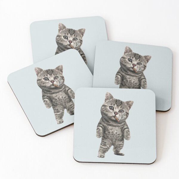 Item preview, Gangster Kitten with Cigar - Funny Cat Pet Lover Art designed and sold by AwesomeBeyondLimits.
