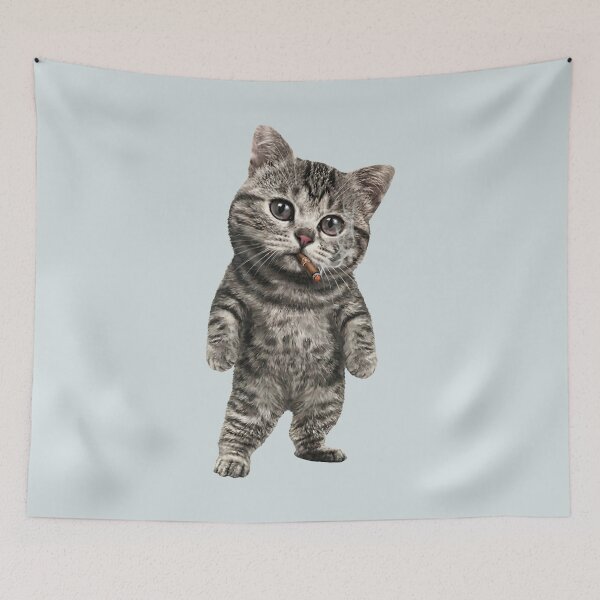 Item preview, Gangster Kitten with Cigar - Funny Cat Pet Lover Art designed and sold by AwesomeBeyondLimits.