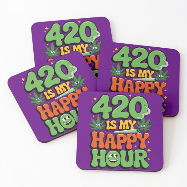 Item preview, Cannabis Leaf - 420 Is My Happy Hour - Funny Joint Smoking Weed Design designed and sold by CannaCreative.