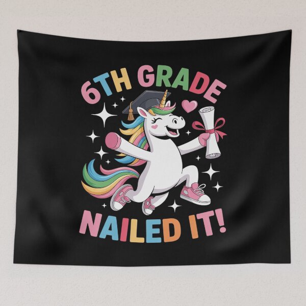 Item preview, Dab Unicorn Sixth 6th Grade Graduation Cap Nailed It  designed and sold by MyzoToyota.