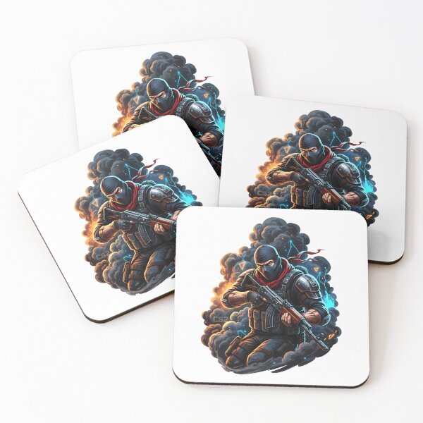 Item preview, CS2 Terrorist Masked Operator – AK-47 Esports Poster Sticker designed and sold by happy mongolia.