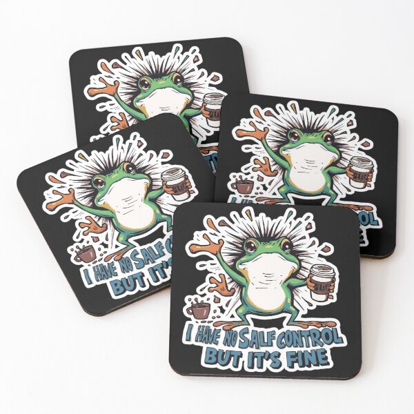 Item preview, Chaotic Frog Meme | Funny Unhinged Coffee Frog designed and sold by Brossock.