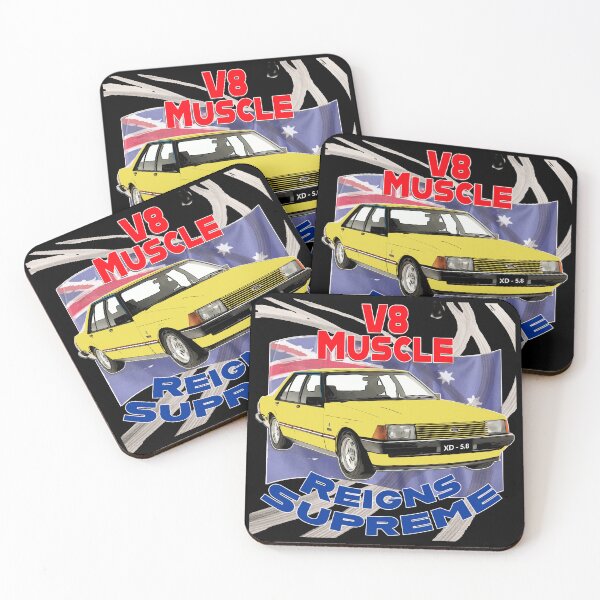 Item preview, Yellow XD V8 Muscle Reigns Supreme Aussie Car Art designed and sold by Michael van der Hoorn.