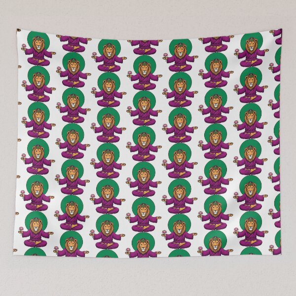 Item preview, Zen Meditating Lion King Cartoon Spiritual Yoga designed and sold by SholoStudio.