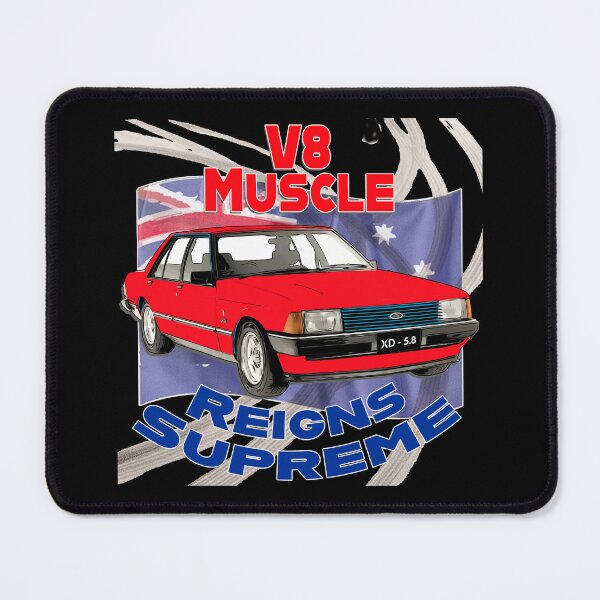 Item preview, Red XD V8 Muscle Reigns Supreme Aussie Car Art designed and sold by Michael van der Hoorn.