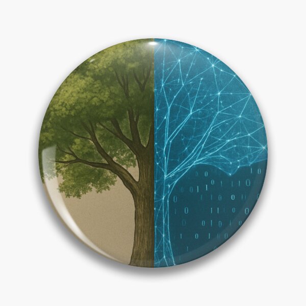 Item preview, Digital Twin: Nature - Holographic Data Glitch - Cybernetic Forest designed and sold by Ataqhin.