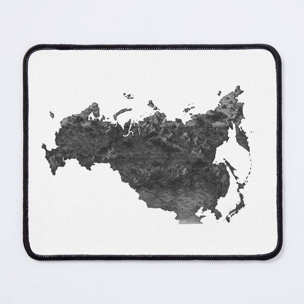 Item preview, black white a stylized fantasy map of the russian flag designed and sold by sabartgunpla.