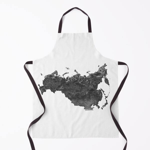 Item preview, black white a stylized fantasy map of the russian flag designed and sold by sabartgunpla.