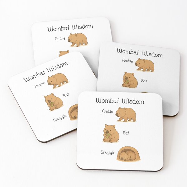 Item preview, Wombat Wisdom - staggered design  designed and sold by McBinChicken.