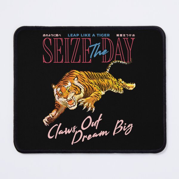 Item preview,  Leap Like a Tiger - SEIZE THE DAY - Claws Out Dream Big | Vintage Circus Animal Design designed and sold by EclecticArts.