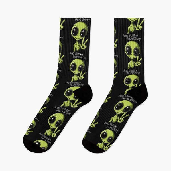 Item preview, Just Visiting Don'T Worry - Funny Alien Design designed and sold by ToriKarla.