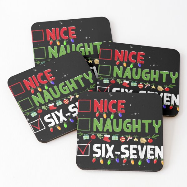 Item preview, Six Seven Christmas Lights Naughty Nice List Checked Holiday Humor designed and sold by Chaya Reid.