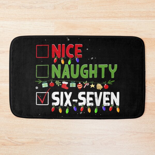 Item preview, Six Seven Christmas Lights Naughty Nice List Checked Holiday Humor designed and sold by Chaya Reid.