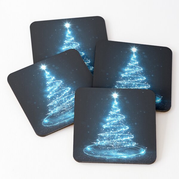 Item preview, Celestial Ice-Lit Christmas Tree – A Magical Winter Glow of Light and Wonder designed and sold by PixelVibe782.