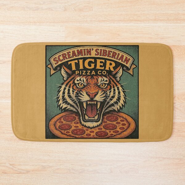 Item preview, Screamin' Siberian Tiger Pizza Co. designed and sold by nikkolaus.