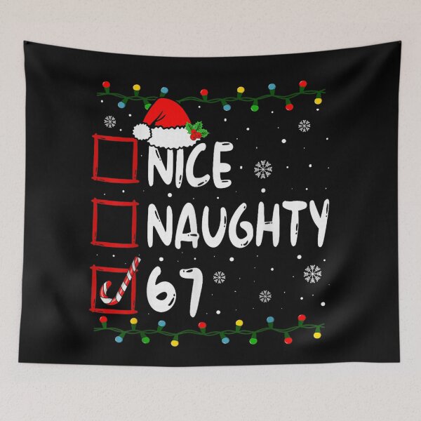Item preview, Naughty Nice Christmas List Checked 67 Humorous Santa Tracker Gift designed and sold by Suzu Comena.
