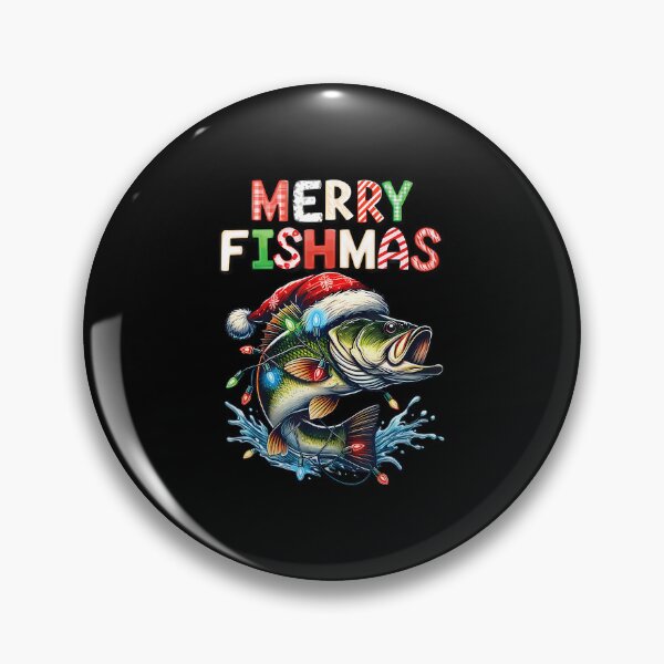 Item preview, Merry Fishmas Santa Fishing Lovers Funny Fisherman Christmas designed and sold by ElaineEsther.
