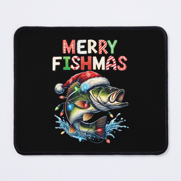 Item preview, Merry Fishmas Santa Fishing Lovers Funny Fisherman Christmas designed and sold by ElaineEsther.