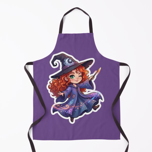 Item preview, Cute Redheaded Witch Chibi designed and sold by GenzShoppingHub.