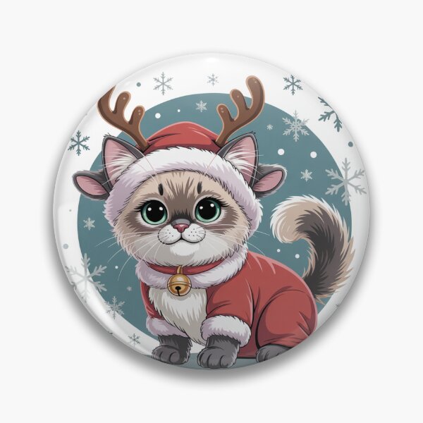 Item preview,  Ragdoll cat merry Christmas Santa  designed and sold by kaka8888.