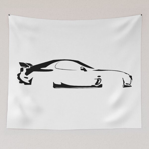 Item preview, RX-7 FD3S (1999) Spirit R - Minimalist Car Silhouette (Black) designed and sold by FearnCreative.
