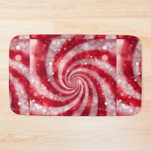 Item preview, Radiant Red & White Glitter Spiral – Hypnotic Sparkle Energy Design designed and sold by PixelVibe782.